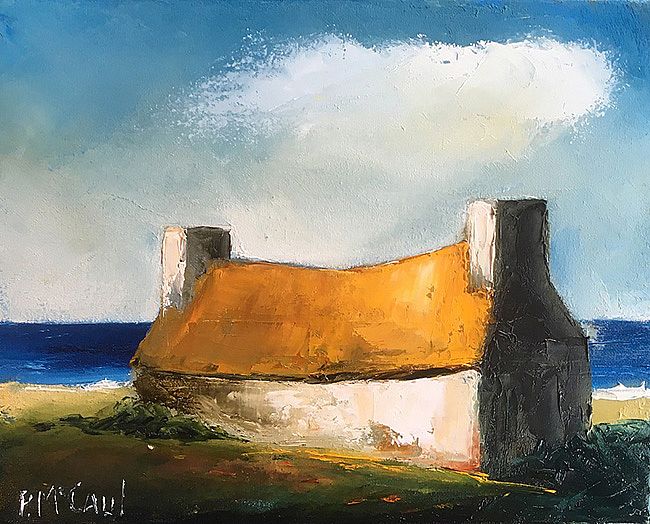 Cottage with Yellow Roof by Padraig McCaul
